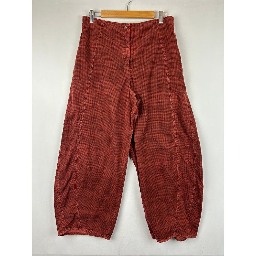 Oska Barrel Leg Waffle Wide Leg Elastic Waist Pant Women's Size 3 or US 10/12